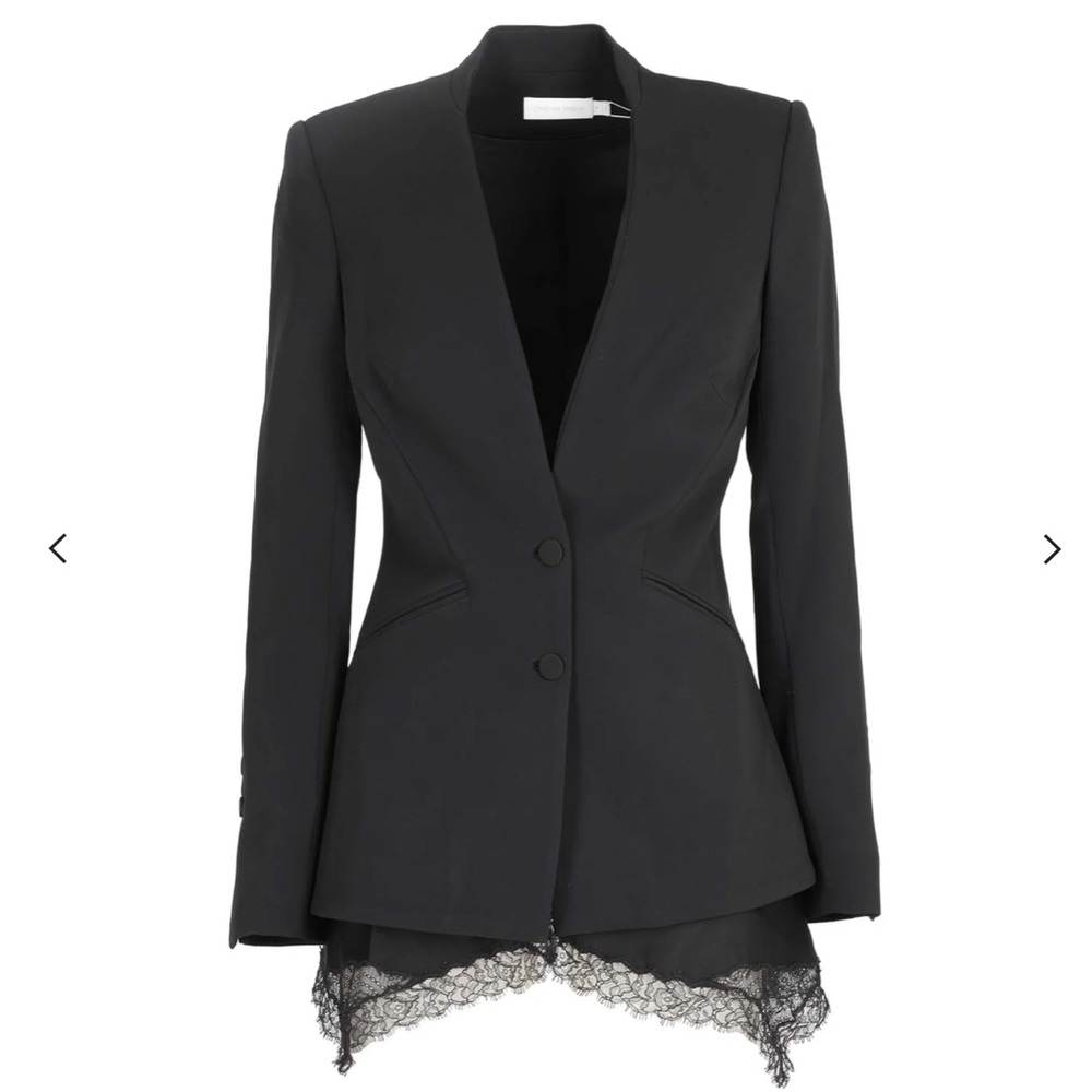 Jonathan Simkhai detachable lace black jacket size 6